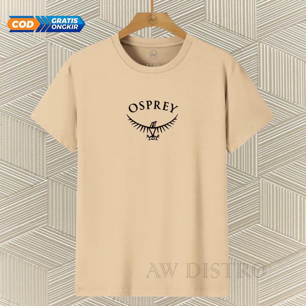 COD Baju Kaos Distro Ospry Tex Hitam Premium Quality Lengan Pendek