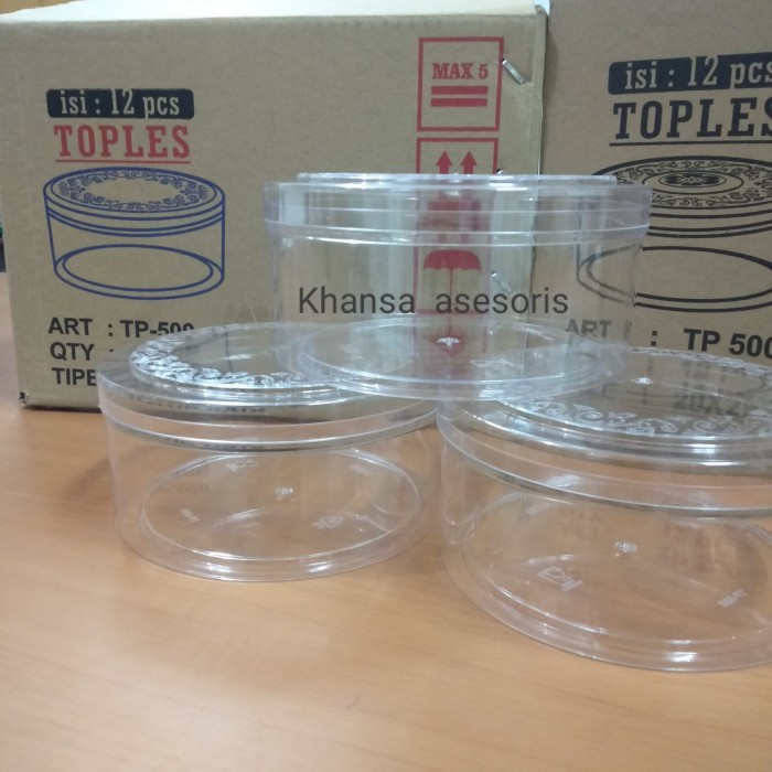 Terlaris Toples Kue Nastar /Toples Snack 500 Gram 1 Lusin Lebih Jernih