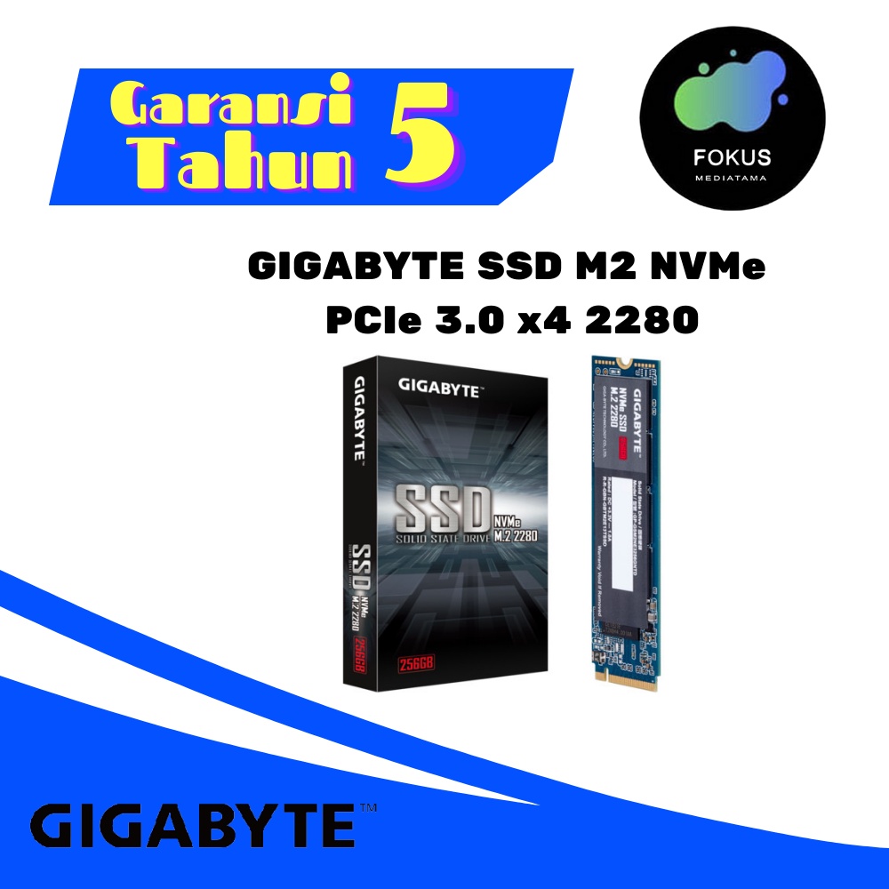 GIGABYTE SSD M2 NVMe 256GB / 500GB PCIe 3.0 x4 M.2 2280 Garansi Resmi