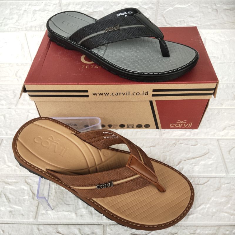 Cod.Sandal Carvil Espresso 01/Sandal Kasual Espresso 01/Carvil Espresso 01