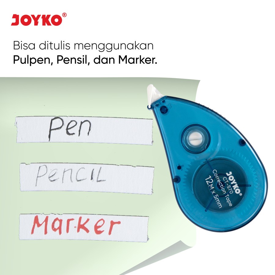 Correction Tape / Tip Ex Kertas Joyko CT-570 / Stipo / 12M x 5mm