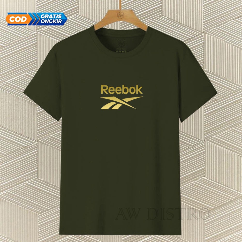 COD Baju Kaos Distro Rbk Tex Gold Premium Quality Lengan Pendek