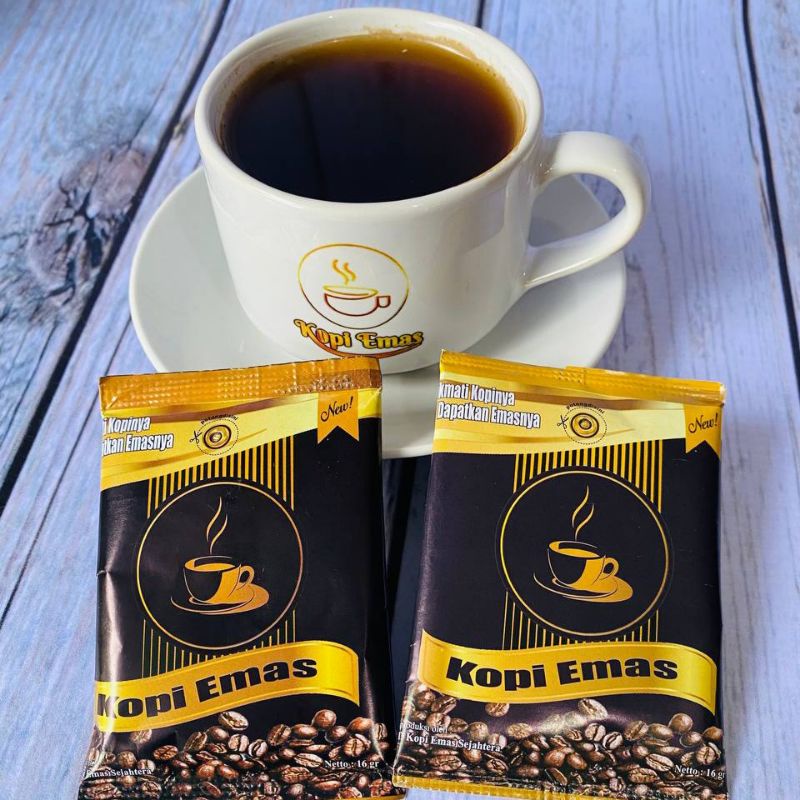 

Kopi Emas Kemasan 30 gram bonus logam mulia 24 Karat