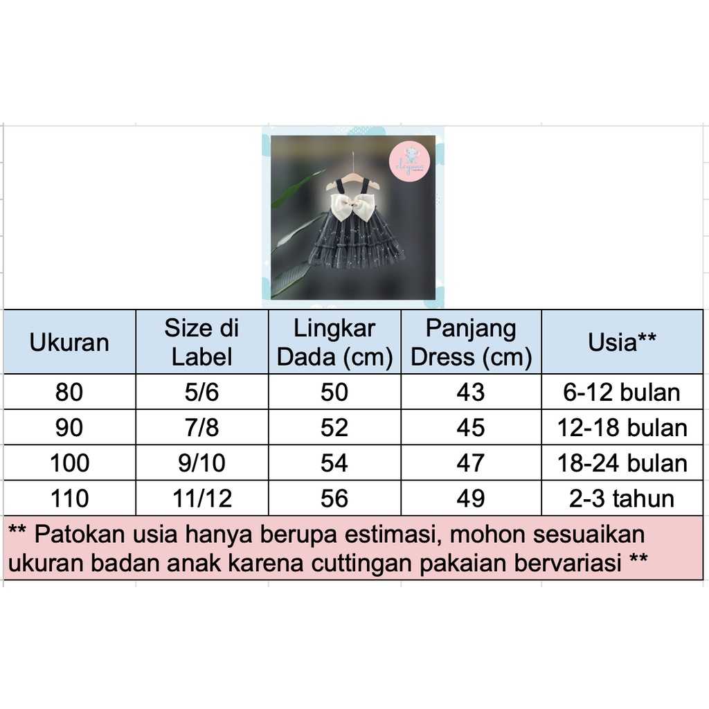 Dress Anak Perempuan Import / Dress Anak Cewek / Gaun Pesta anak