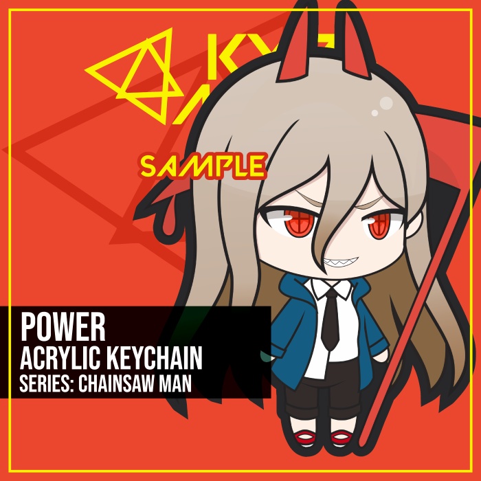 Keychain Chainsaw Man Power | KyraMerch Anime Fanmerch Dealer