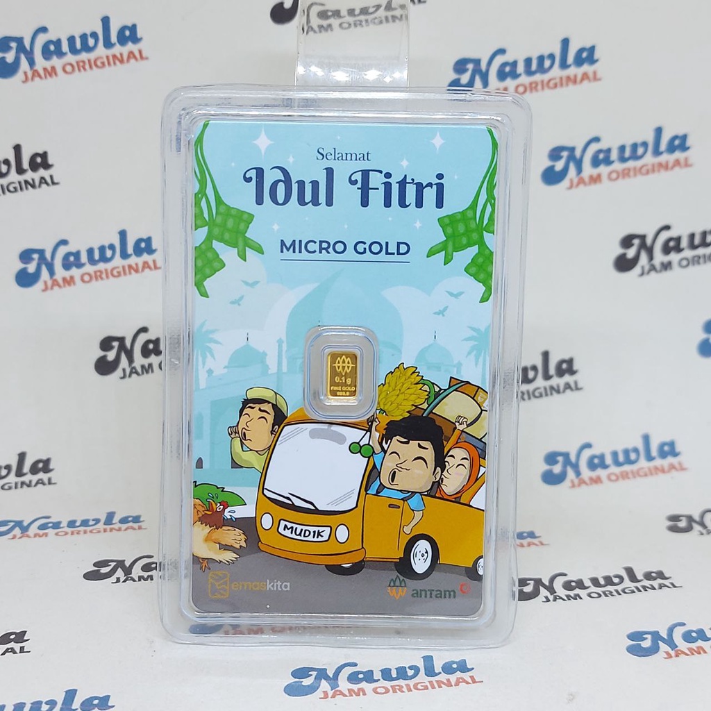 Micro Gold Edisi Idul Fitri Logam Mulia 24 Karat Antam x Hartadinata Emaskita Gift Series  0.1 gram 0.25 gram