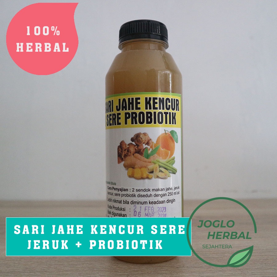 

Extract Sirup Sari Jahe Kencur Jeruk Sere Serai Sereh Probiotik asli untuk kesehatan 100% Herbal