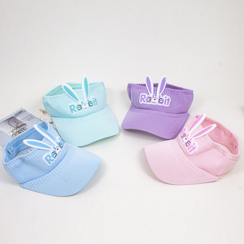 Topi Anak Fashion Rabbit / Topi Golf / Topi Anak Visor / Topi Pantai Sunshade / Topi Anak Senam Pantai / Topi Rajut Anak Cute MOTIF KARTUN ANTI UV LUCU ANAK LAKI PEREMPUAN / Rajut Karet Topi Anak Unisex