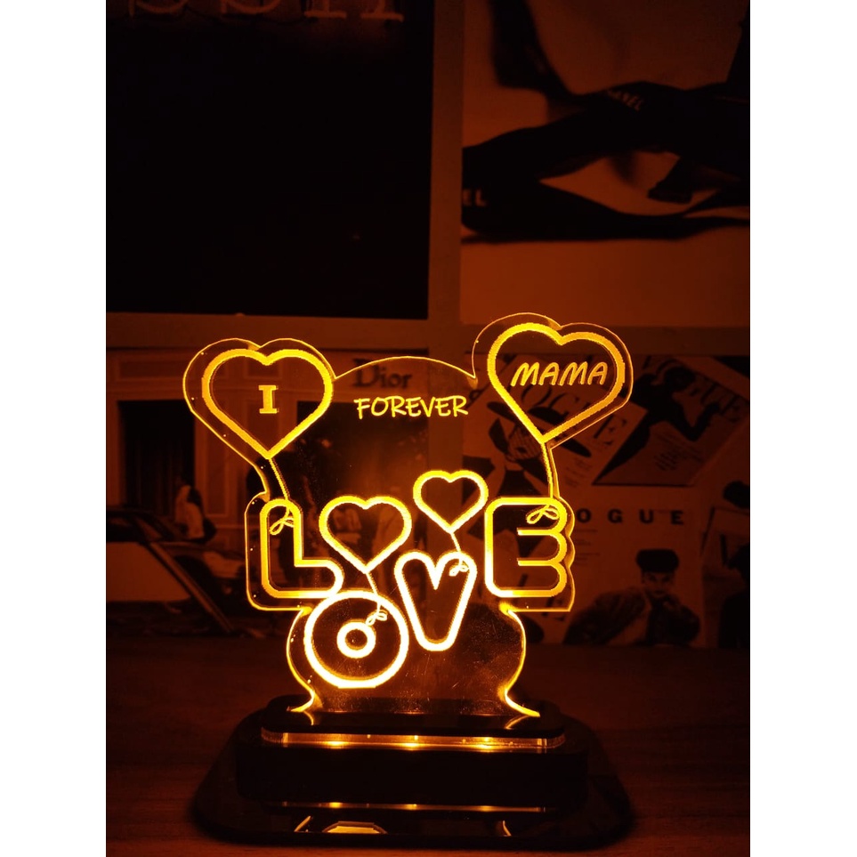 Kado unik, Lampu hias Balon Love (bisa CUSTOM)