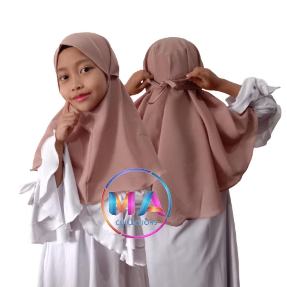 【MEGA SALE】 [Size XL] Hijab Anak Jilbab Anak Bergo Maryam Diamond Strecth untuk Anak Usia 8-12 Tahun