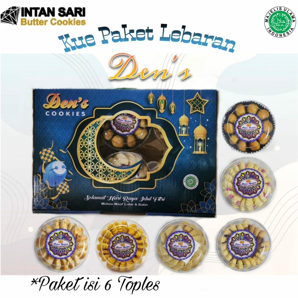 

PAKET KUE KERING LEBARAN DENS PARCEL HAMPERS THR RAMADAN IDUL FITRI EID GROSIR READY