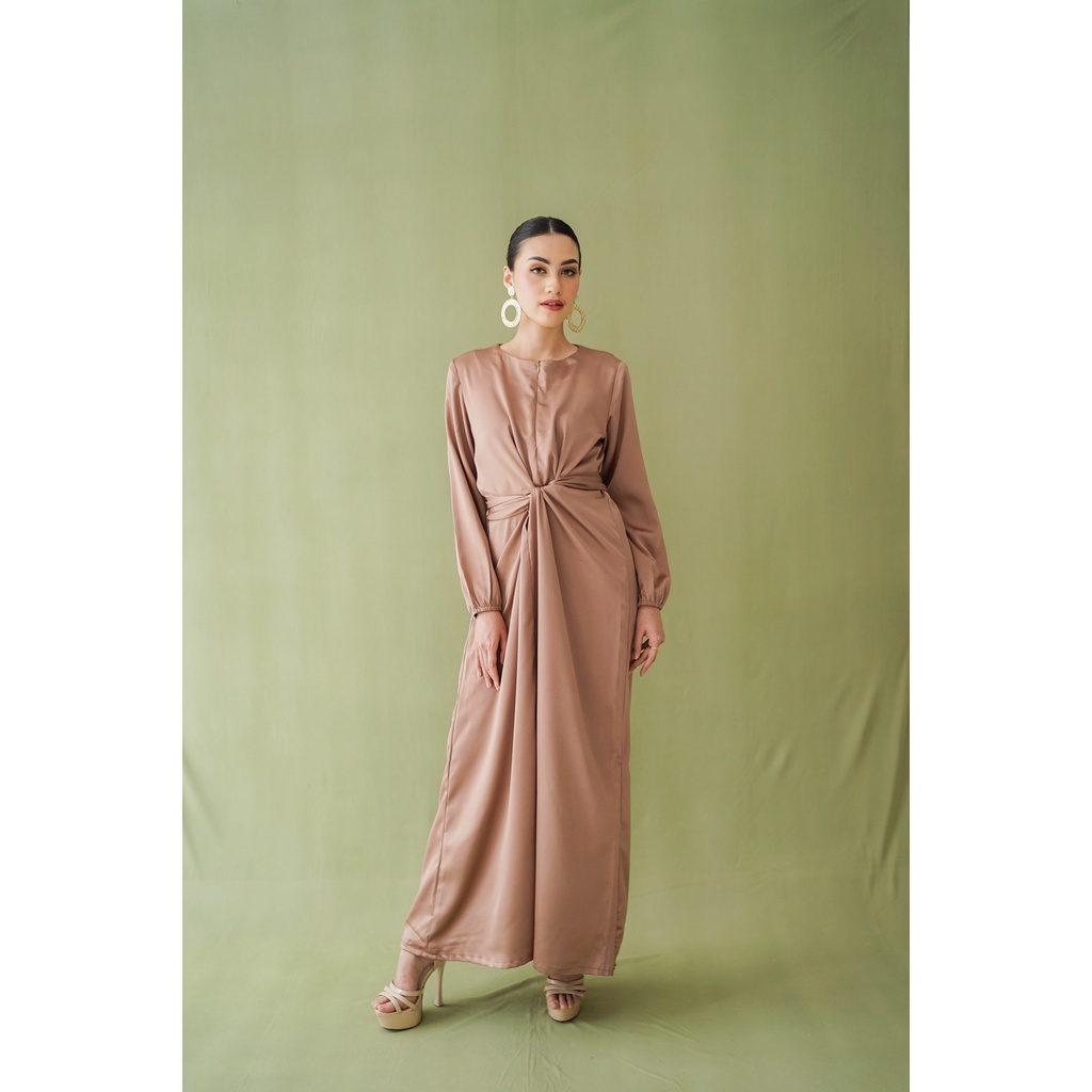 MAHIRA DRESS - Silk Satin Dress | Raya Collection | Dress Wanita | Tunik Kaftan Gamis | Baju Lebaran