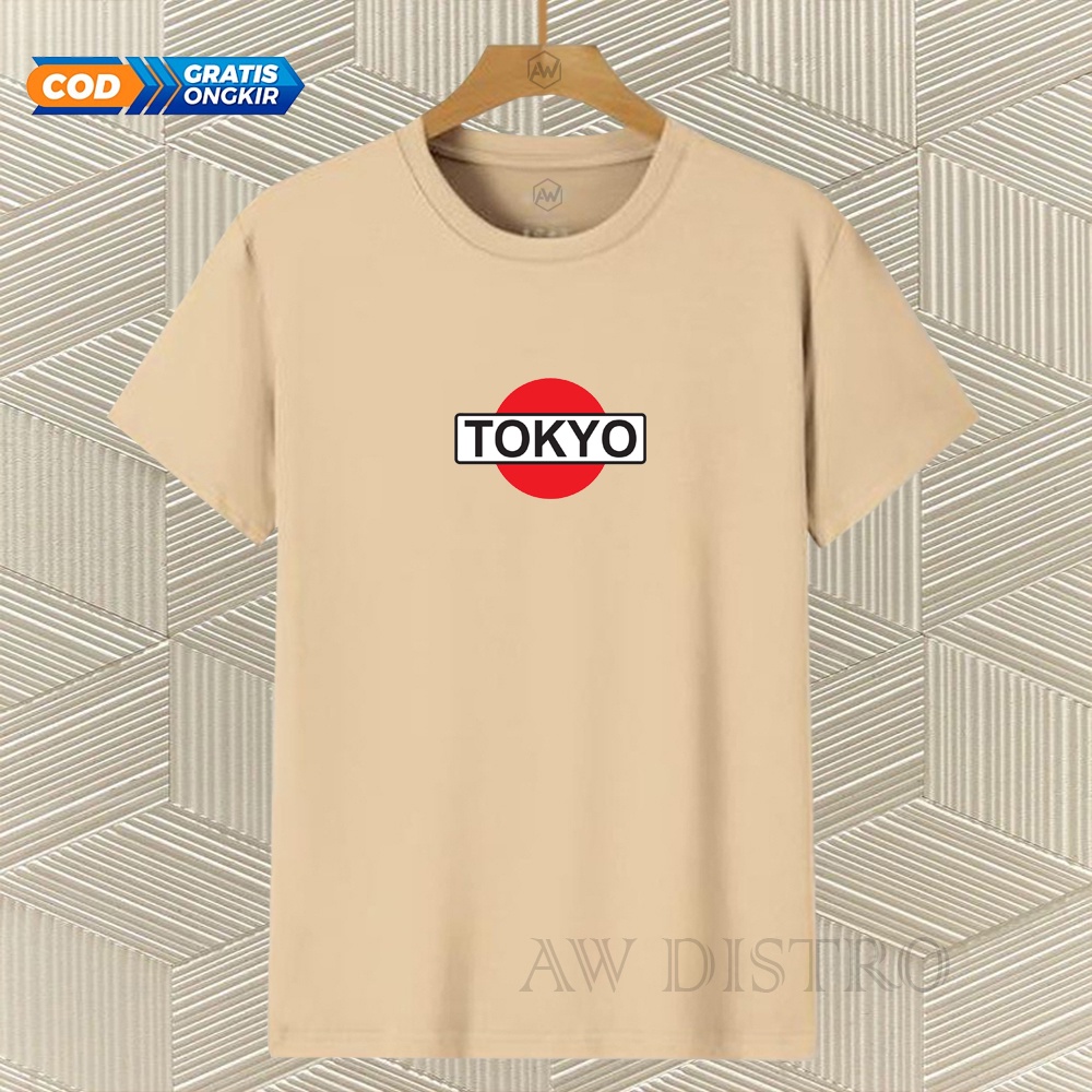 COD Baju Kaos Distro TOKYO Print Premium Quality Lengan Pendek