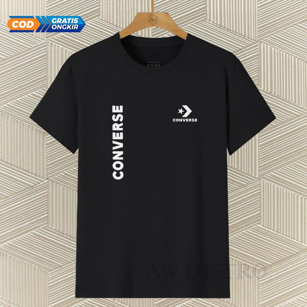 COD Baju Kaos Distro Cvs Kirka Text Putih Premium Quality Lengan Pendek