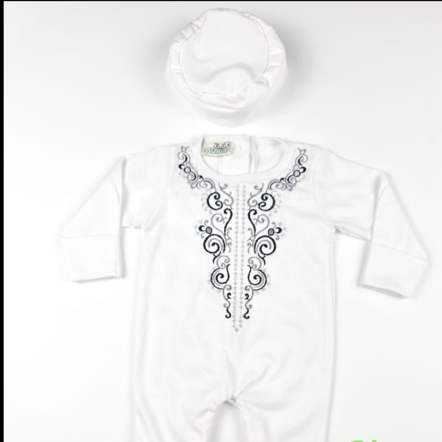 Baju Koko Bayi Newborn Jumper Koko Bayi Baru Lahir Aqiqah Set Peci Ozuka Akikah