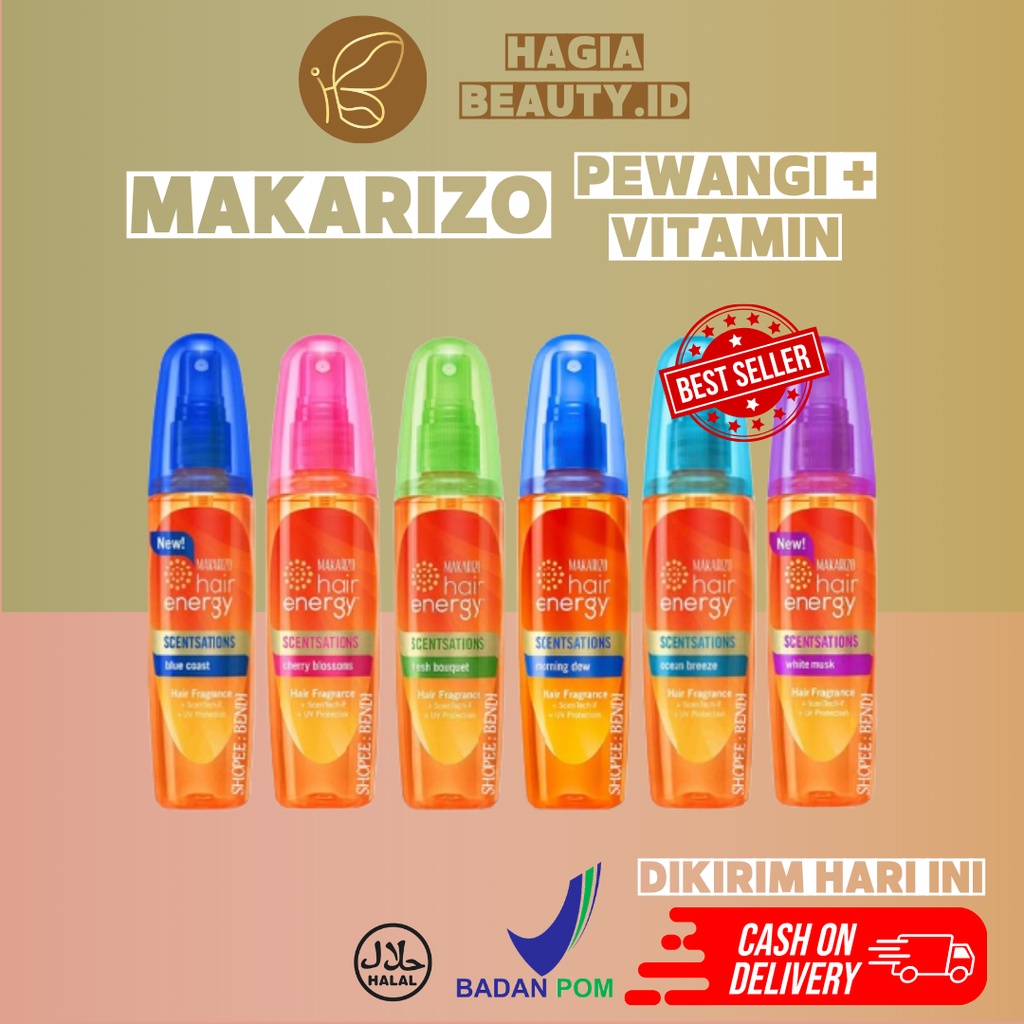 Bisa COD - Makarizo Hair Energy Scentsations - Pewangi Rambut Tanpa bilas