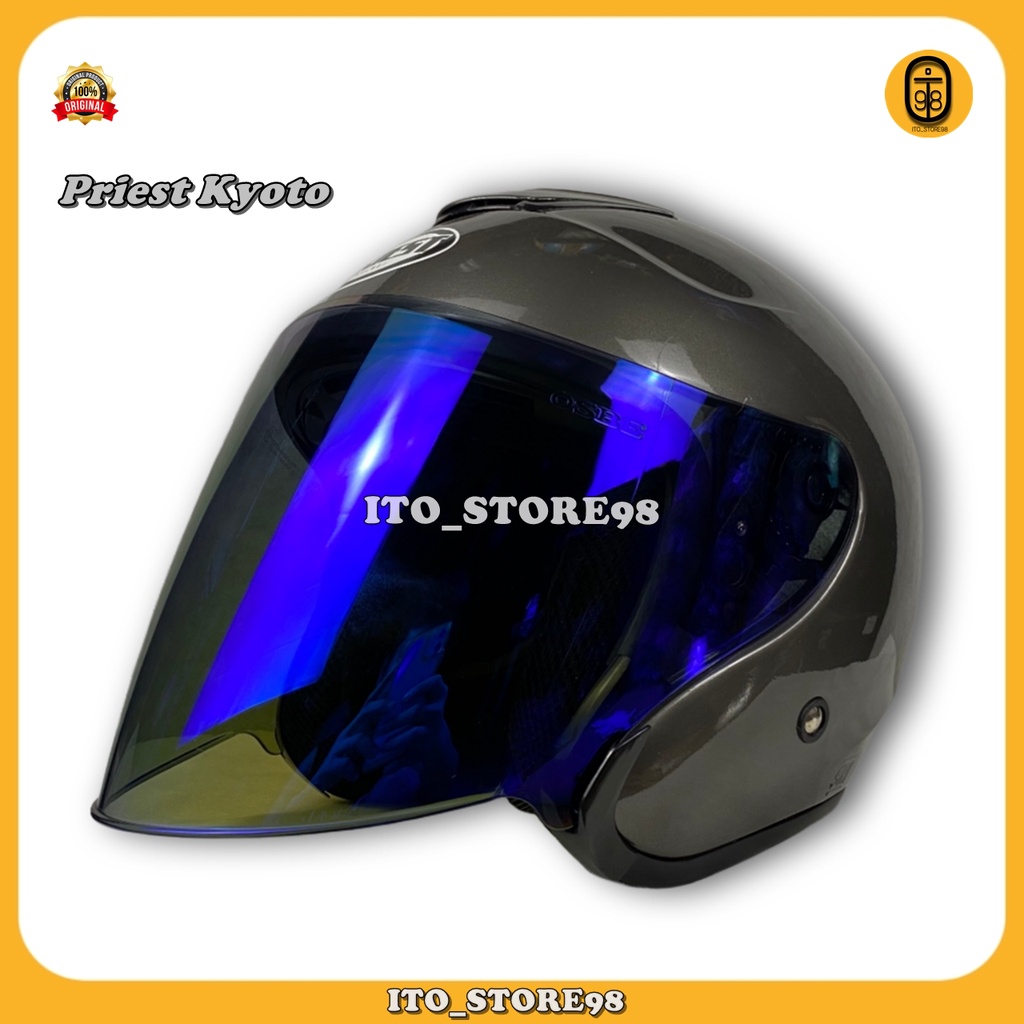 Helm Sepeda Motor Half Face Tipe Dyr Osaka / Kyt Kyoto / West Najima Helem Original Priest Untuk Pri