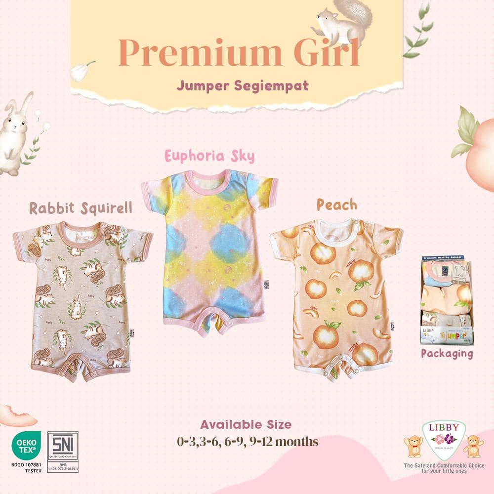 Libby Premium Jumper Segiempat Motif Boy &amp; Girl / Romper Bayi