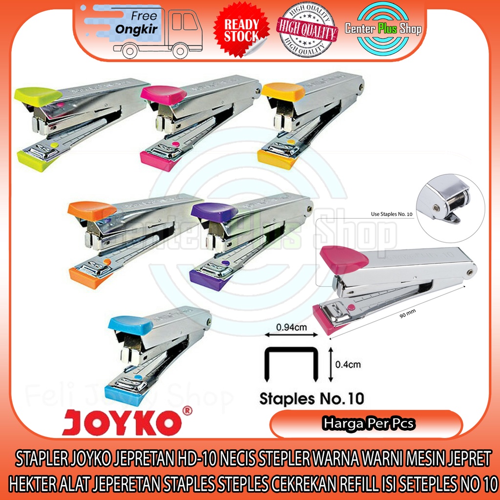 

NECIS ALAT PENJEPRET KERTAS STAPLER JOYKO HD-10 STEPLER PAPER JEPRETAN HEKTER JEPERETAN STEPLES MESIN JEPRET REFILL ISI SETEPLES NO 10 COLOUR WARNA WARNI KANTOR SEKOLAH SERBAGUNA MULTIFUNGSI STAPPLER STEPPLER PENGOKOT CEKREKAN JEGREKAN STAPLE GUN COLOUR