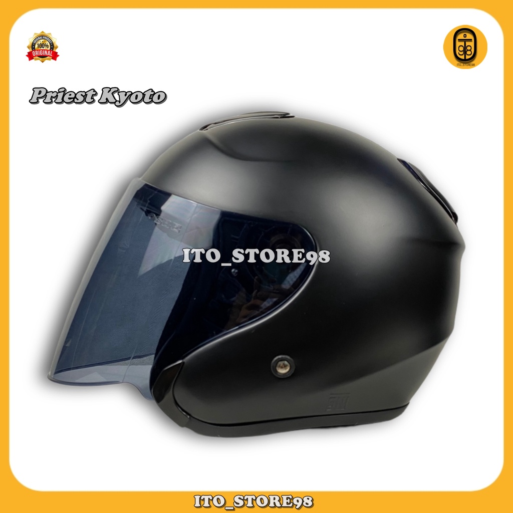 Helm Sepeda Motor Half Face Tipe Dyr Osaka / Kyt Kyoto / West Najima Helem Original Priest Untuk Pri