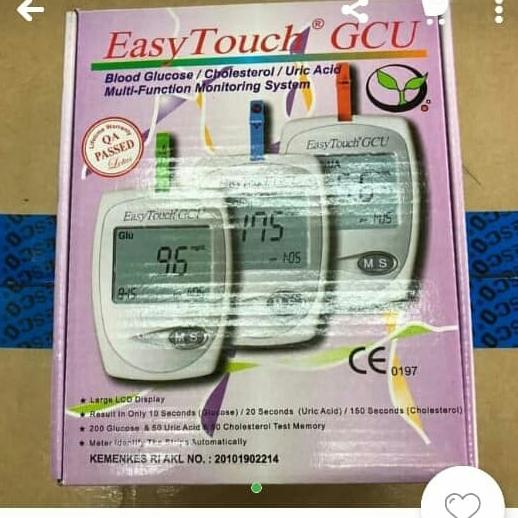 Alat Easy Touch Gcu / Alat Ukur Gula Darah, Kolestrol, Asam Urat