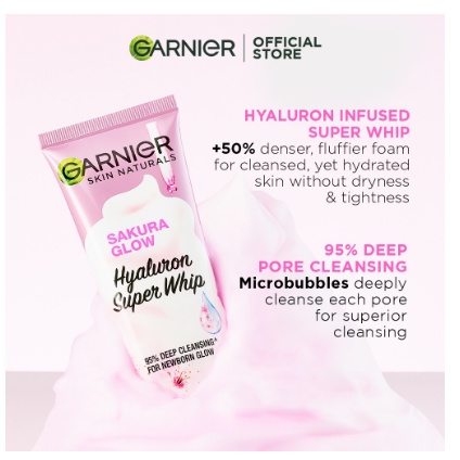 Garnier Sakura Glow Hyaluron Super Whip Foam