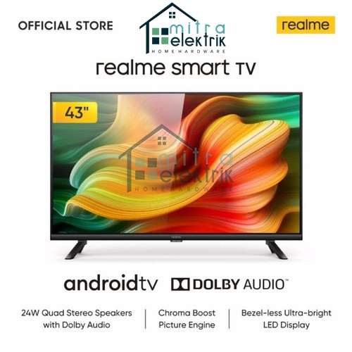 LED TV Realme 43" Smart Android TV Bezel Less