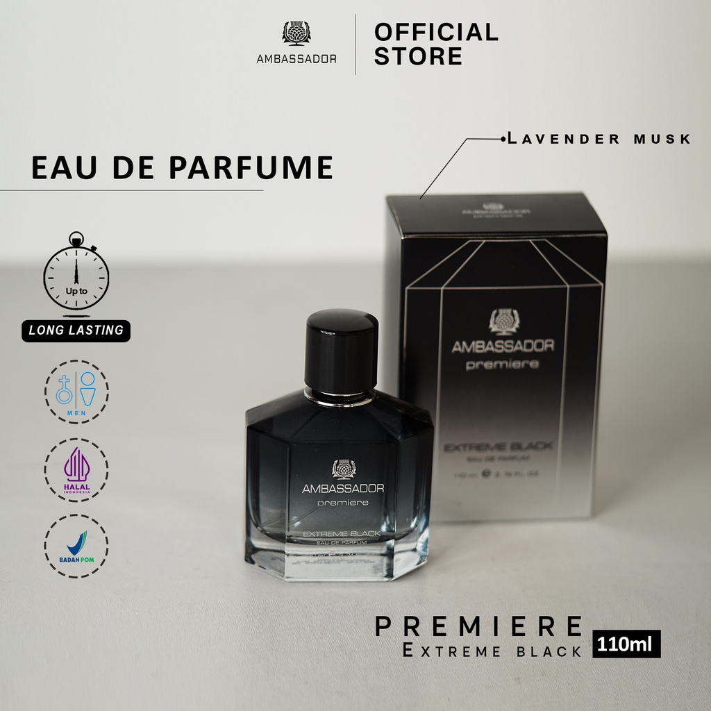 Ambassador Eau De Parfume Premiere Extreme Black - 110ml
