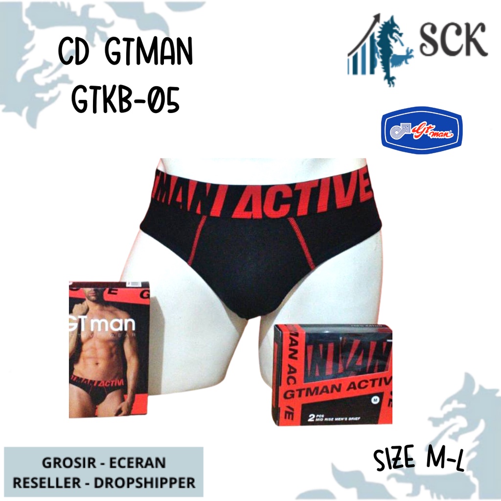 [ISI 2] Celana Dalam Pria GT MAN GTKB-05 Premium / CD Laki GTMAN Active ukuran M-XL