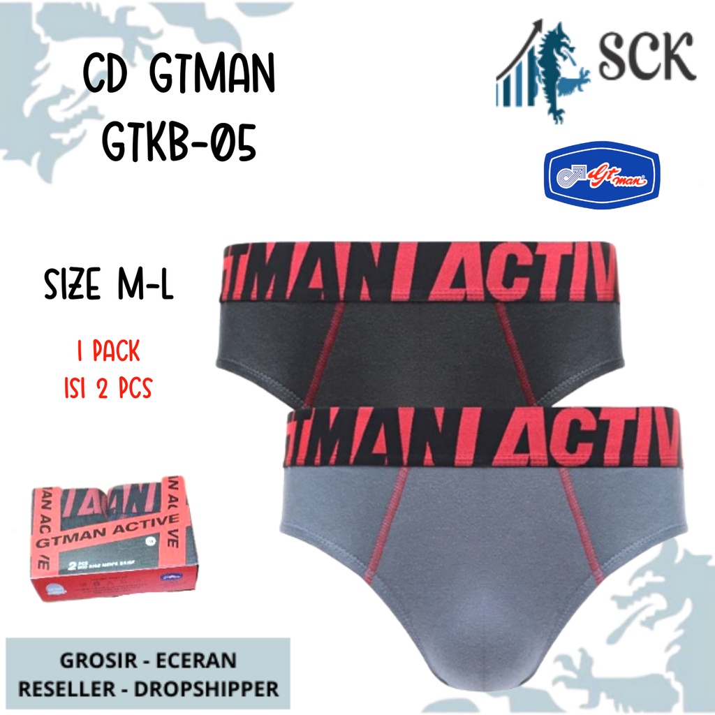 [ISI 2] Celana Dalam Pria GT MAN GTKB-05 Premium / CD Laki GTMAN Active ukuran M-XL