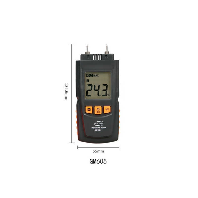 【GM605】Humidity Tester/Digital Moisture Meter untuk Air Kayu/Alat Ukur Kayu Digital