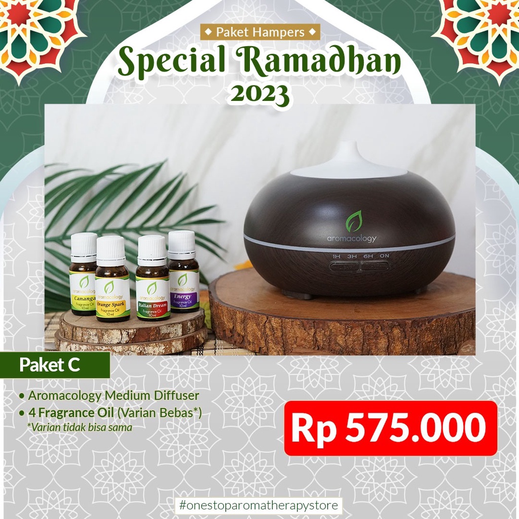 Hampers Lebaran Idul Fitri Essential Oil Aromatherapy Aromacology Hampers Diffuser Aromaterapi