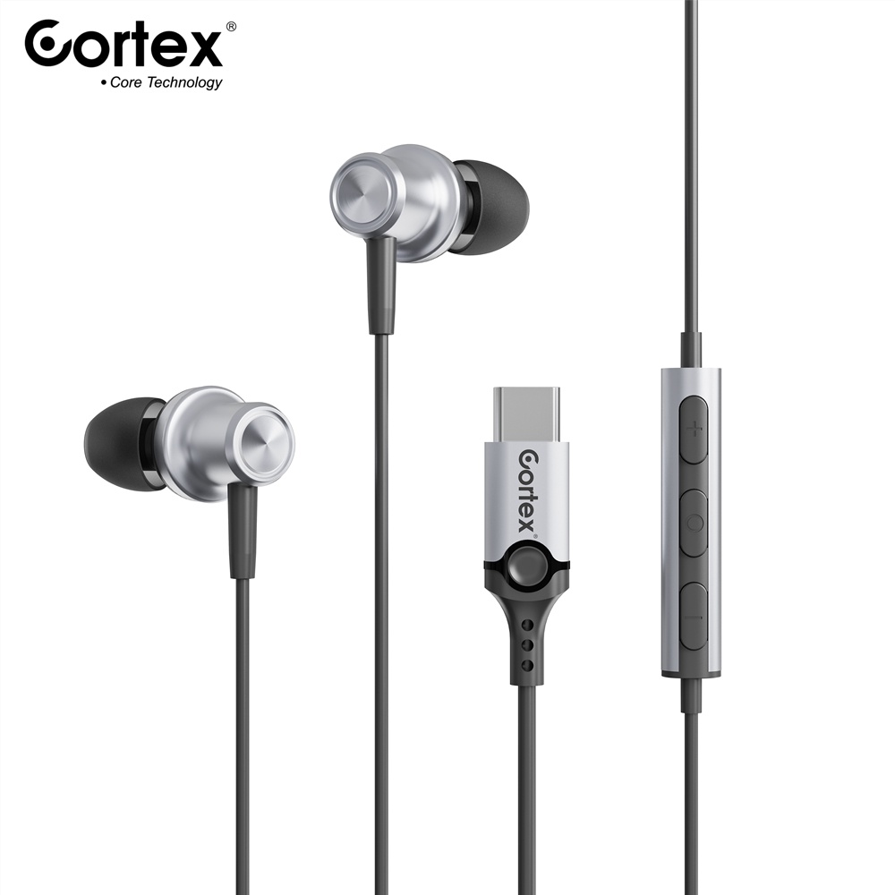 Cortex ME-A1 Headset Type C / Tipe C Hi-Fi Suara stereo Super Bass kelas profesional Earphones Headsphone