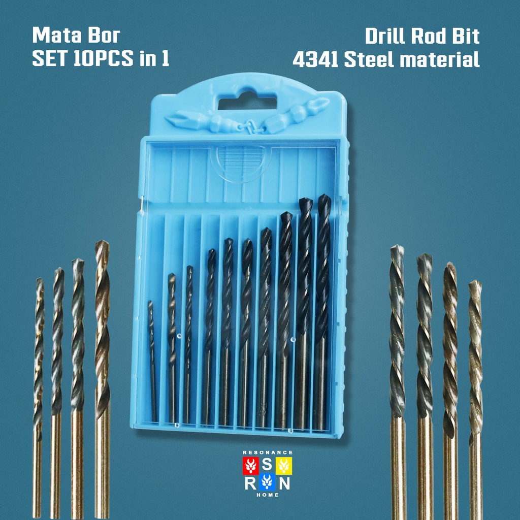 Mata Bor Set 10 PCS in 1 / Drill Rod Bit