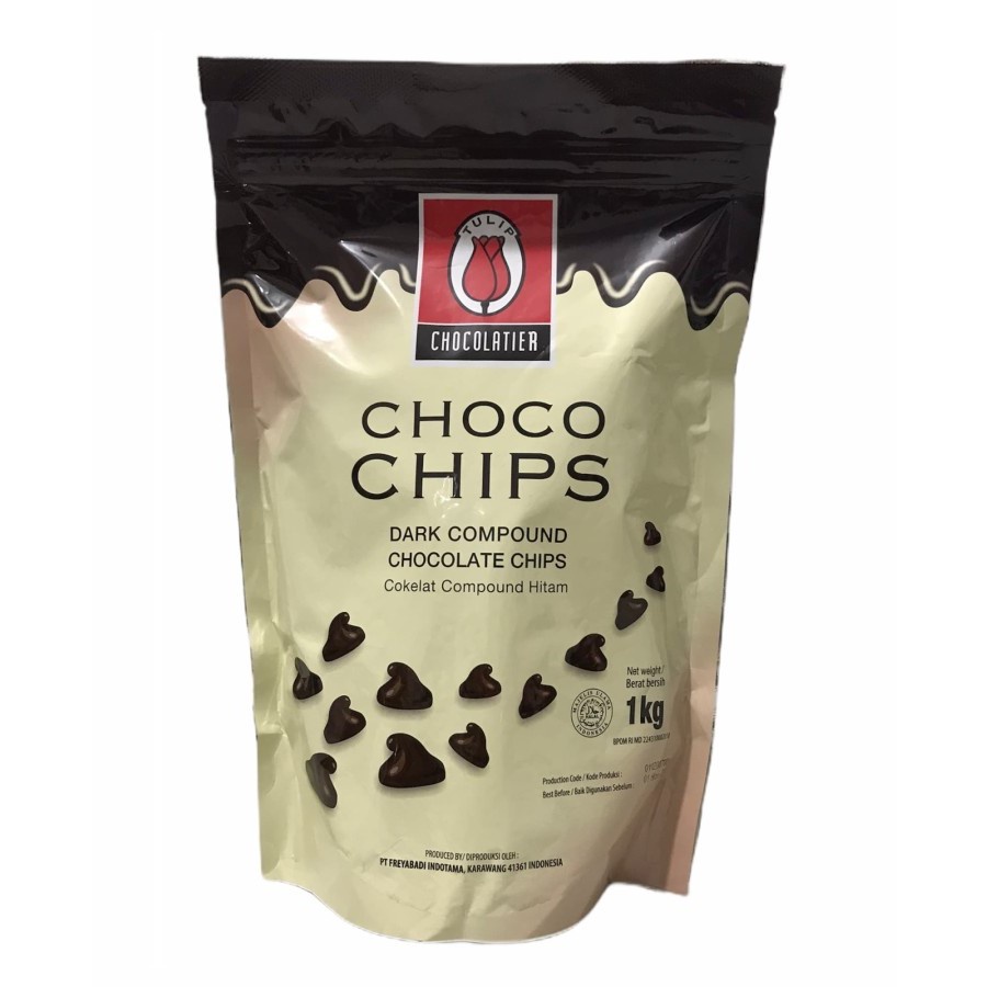 

Tulip Choco Chips 1 Kg – Dark Compound Chocolate Chip 1Kg