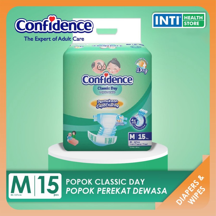 Confidence | Classic Day M 15 | Popok Perekat Dewasa | Adult Diapers