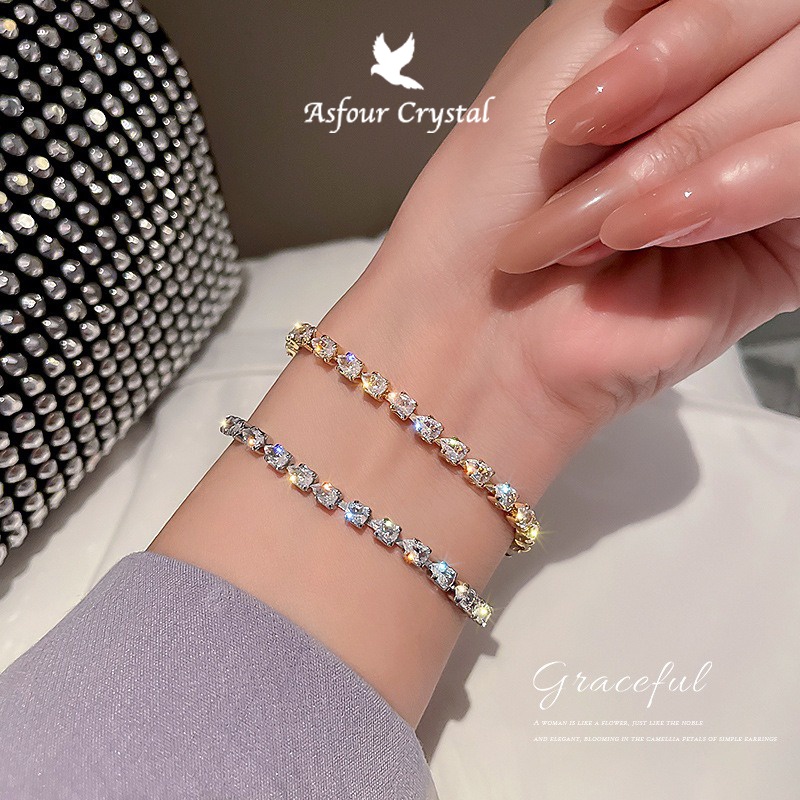 Gelang Titanium Permata - DTA13 Asfour Crystal