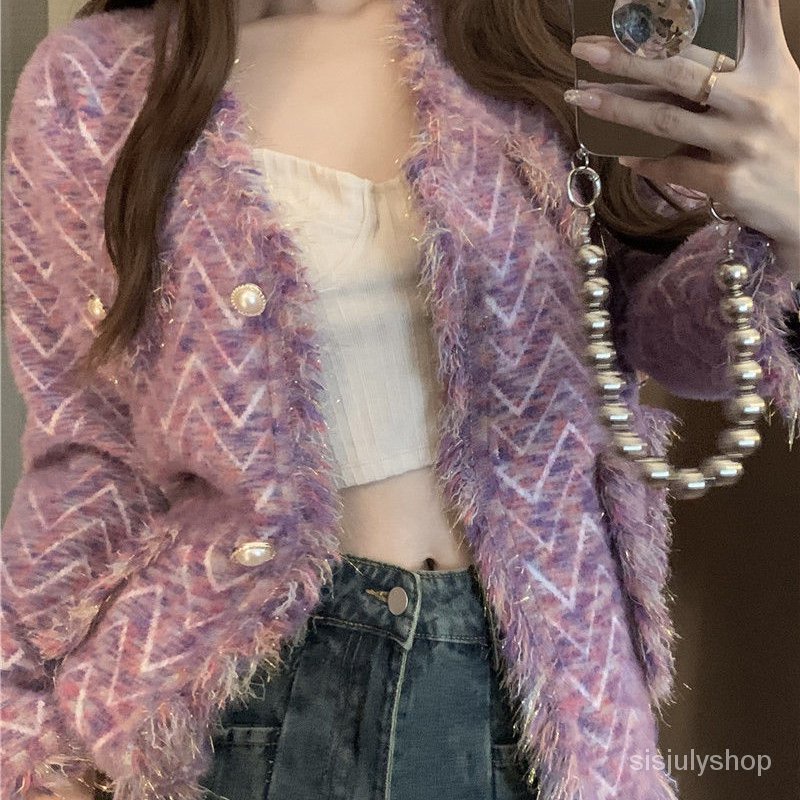 Tassel sweater jacket musim semi 2023 gaya asing baru rajut cardigan top pakaian wanita