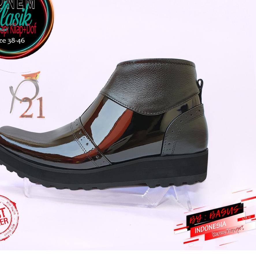 Promo✔️✔️-FLAT NONEM KLASIK SEPATU PRIA P21 SEPATU PDH