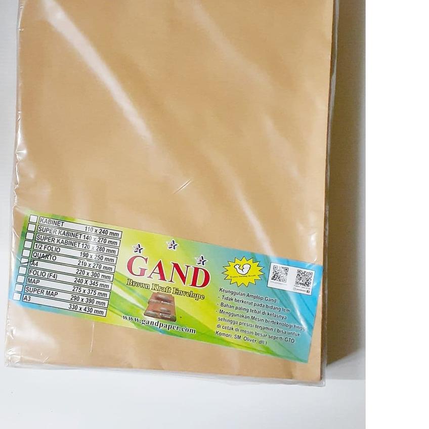 

Discount✔️✔️-GAND AMPLOP COKLAT A4 GAND ISI 100