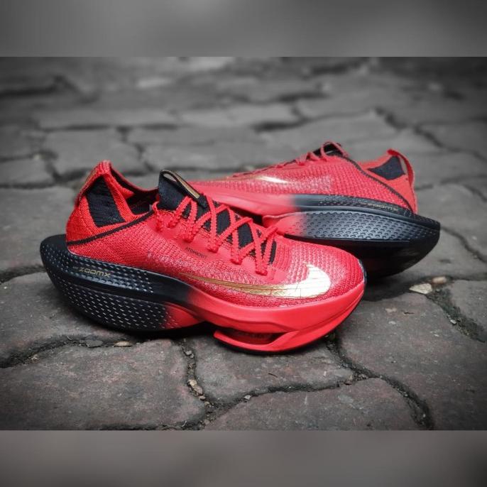 Sepatu Nike Air Zoom Alphafly Next% 2 x Ekiden - Red Black Gold