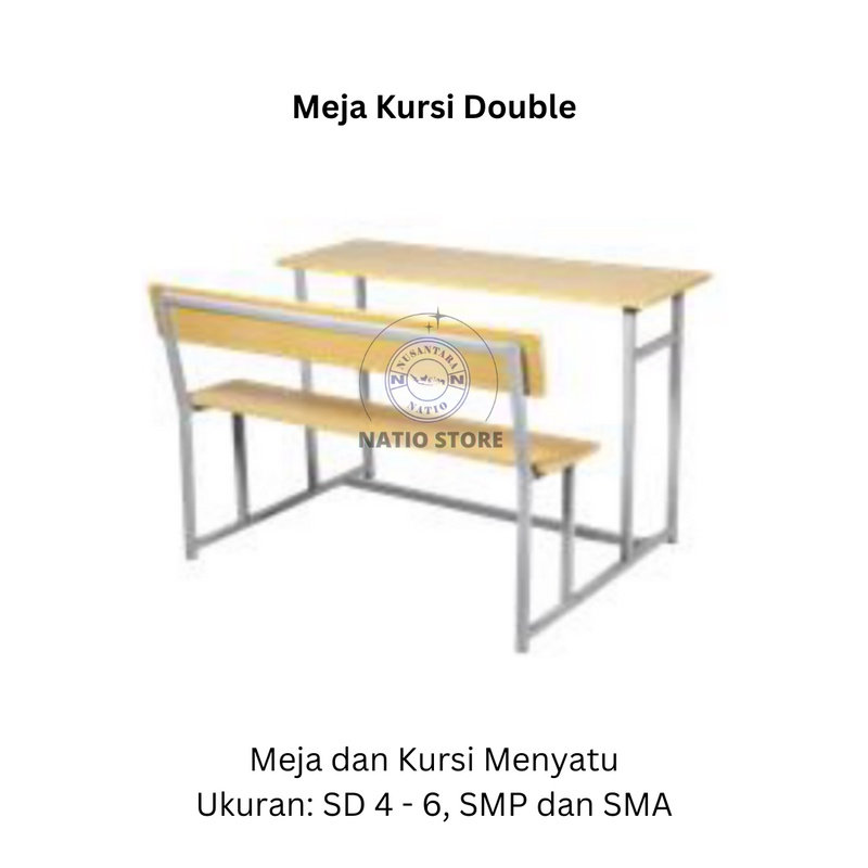 

15 Set Meja Kursi Double Siswa Sekolah SMP kelas 7 8 9