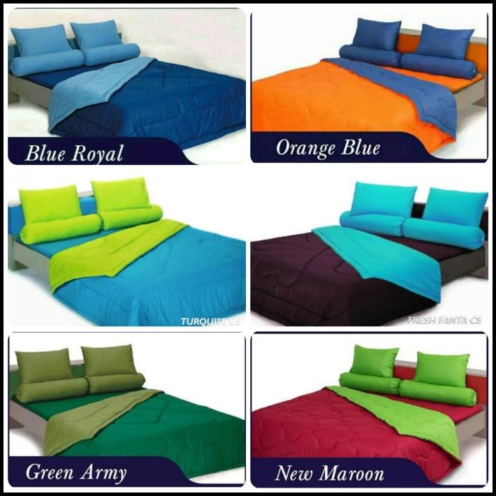 Bedcover Set King Shyra Polos 180X200 Cm Katun Cvc
