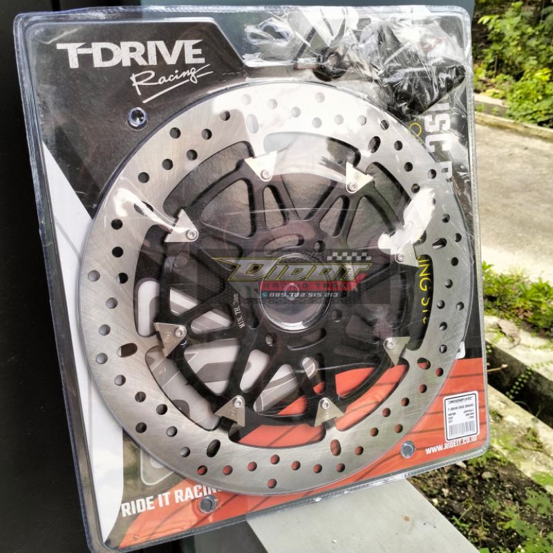 PIRINGAN CAKRAM DEPAN MODEL TDRIVE BREMBO RIDE IT 300 MM  JUPITER Z RX KINGPLUS BREKET KALIPER