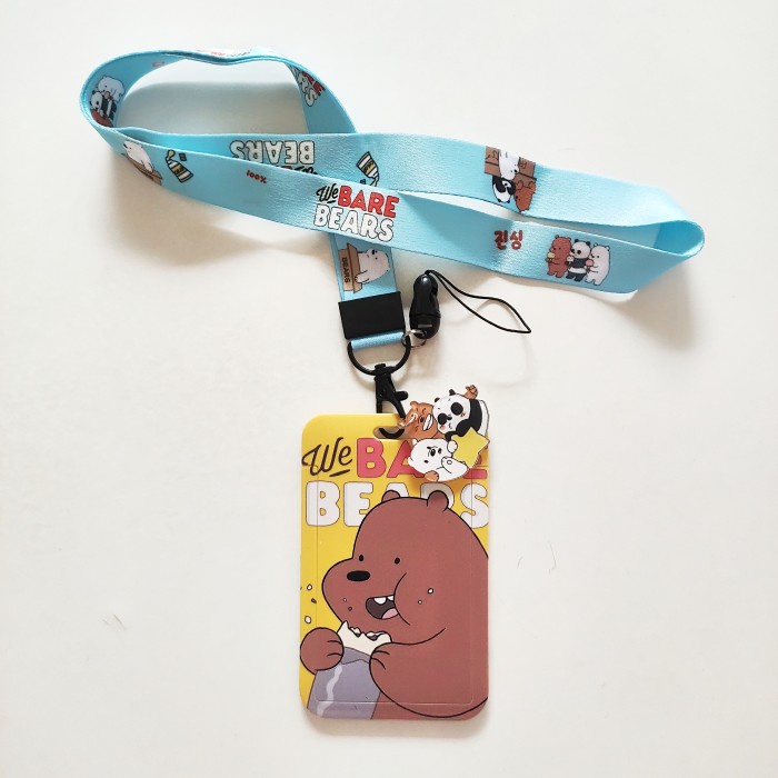 

Best Seller Id Card Holder Name Tag Lanyard / Kalung Kartu Cute We Bare Bears