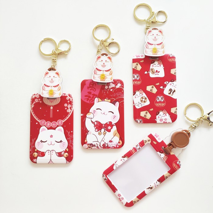 

Best Seller Name Tag Id Card Badge Reel Holder / Gantungan Wadah Kartu Lucky Cat