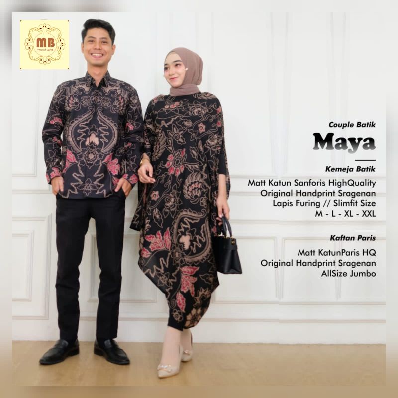 kaftan couple kemaja batik kondangan maya katun