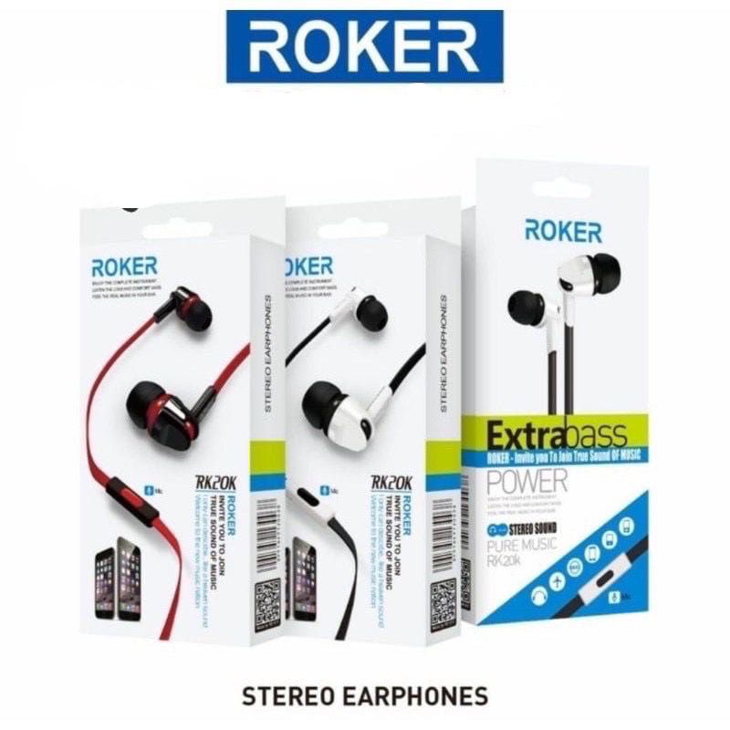 HEADSET HANDSFREE HF ROKER EARPHONE EXTRA BASS