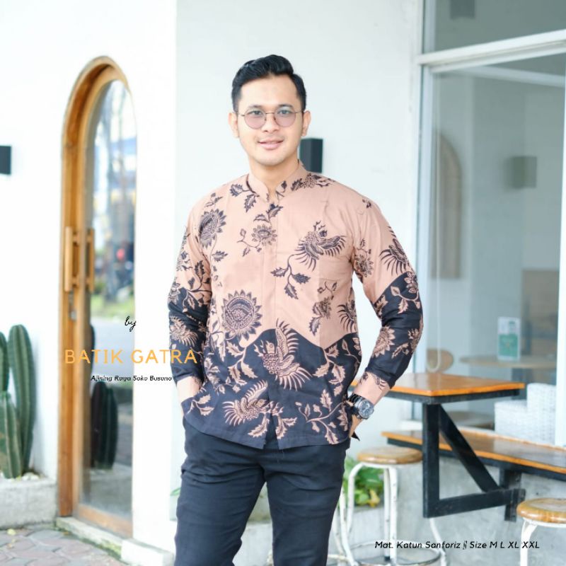 Baju Koko Batik Lengan Panjang Lasem Jawa Lapis Furing