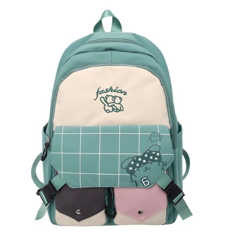 RJ__ Ransel wanita backpack Anak Perempuan Tas Sekolah Saku Taplop Wanita 2023 Cute